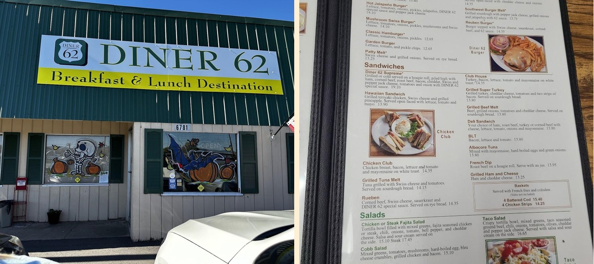 Diner 62 Central Point